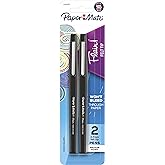 Paper Mate Flair Felt Tip Pens, Medium Point (0.7mm), Black, 2 Count (Pack of 1)