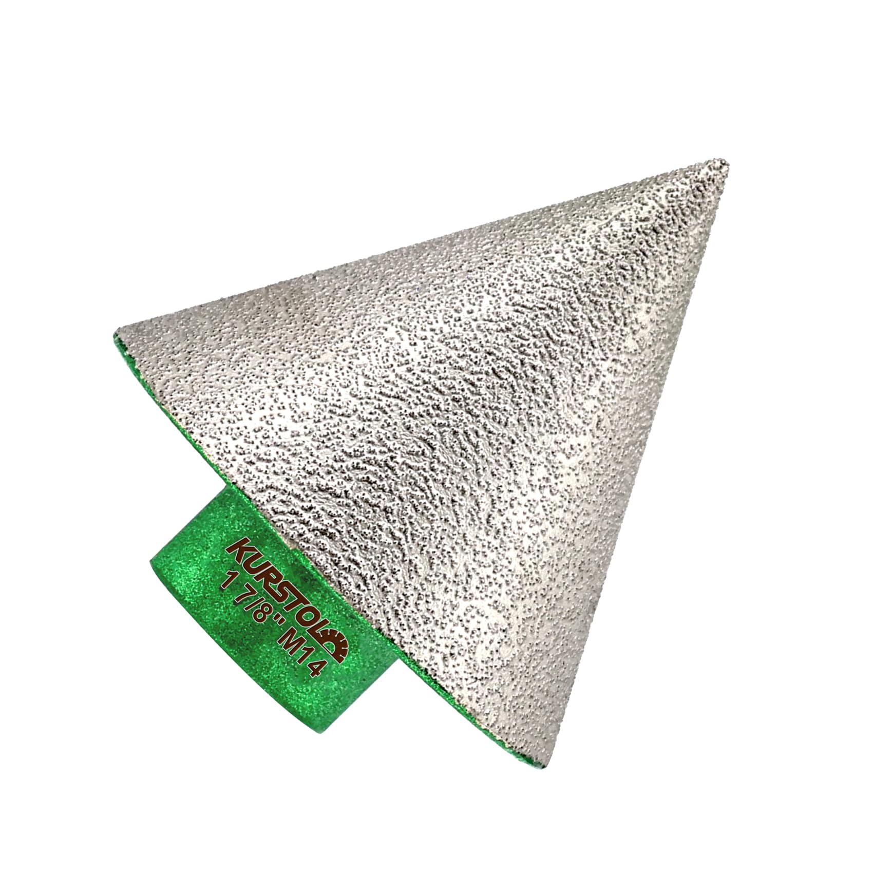 KURSTOL Diamond Beveling Chamfer Bits - Diamond Cone Tile Bit 48mm x M14 Thread Angle Grinder,Hole Saw Kit Drill Bit for Shaping Enlarging Cleaning Existing Holes of Granite Marble Porcelain Tiles — image 1