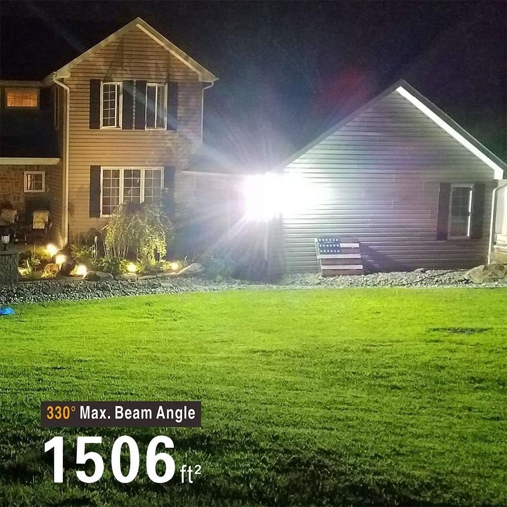 STASUN LED Flood Light, 150W 13500lm Security Lights with 330°Wide Lighting Area, OSRAM LED Chips, 6000K, Adjustable Heads, IP66 Waterproof Outdoor Floodlight for Yard, Court, Street, Parking Lot - - 
