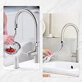 Kaket 360 Swivel Kitchen Tap Spray Head 3 Modes Faucet Extender Adapter Silver view 4