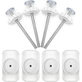 Dreyoo Baby Gate Extender Extension, 4 Pack | Pet Gate Threaded Spindle Rods M8 (8MM) Accessory Screw Bolts, Replacement Hardware Parts for Pressure Mounted Baby Gate