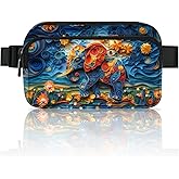 Elephant Fanny Pack Fashion Belt Bag Lightweight Waist Pouch with Adjustable Strap Mini Crossbody Bags for Women Travel Sports Running