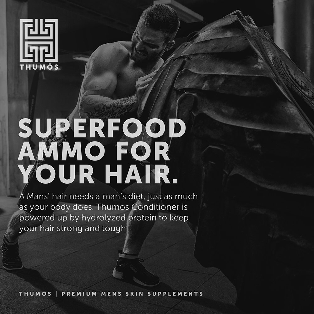 Thumos Hair Growth Conditioner – Hair Loss Treatment w/Biotin, Argan Oil & DHT Blocker – Stimulative Hair Growth Conditioner & Thickening for Thinning and Balding Hair: Beauty