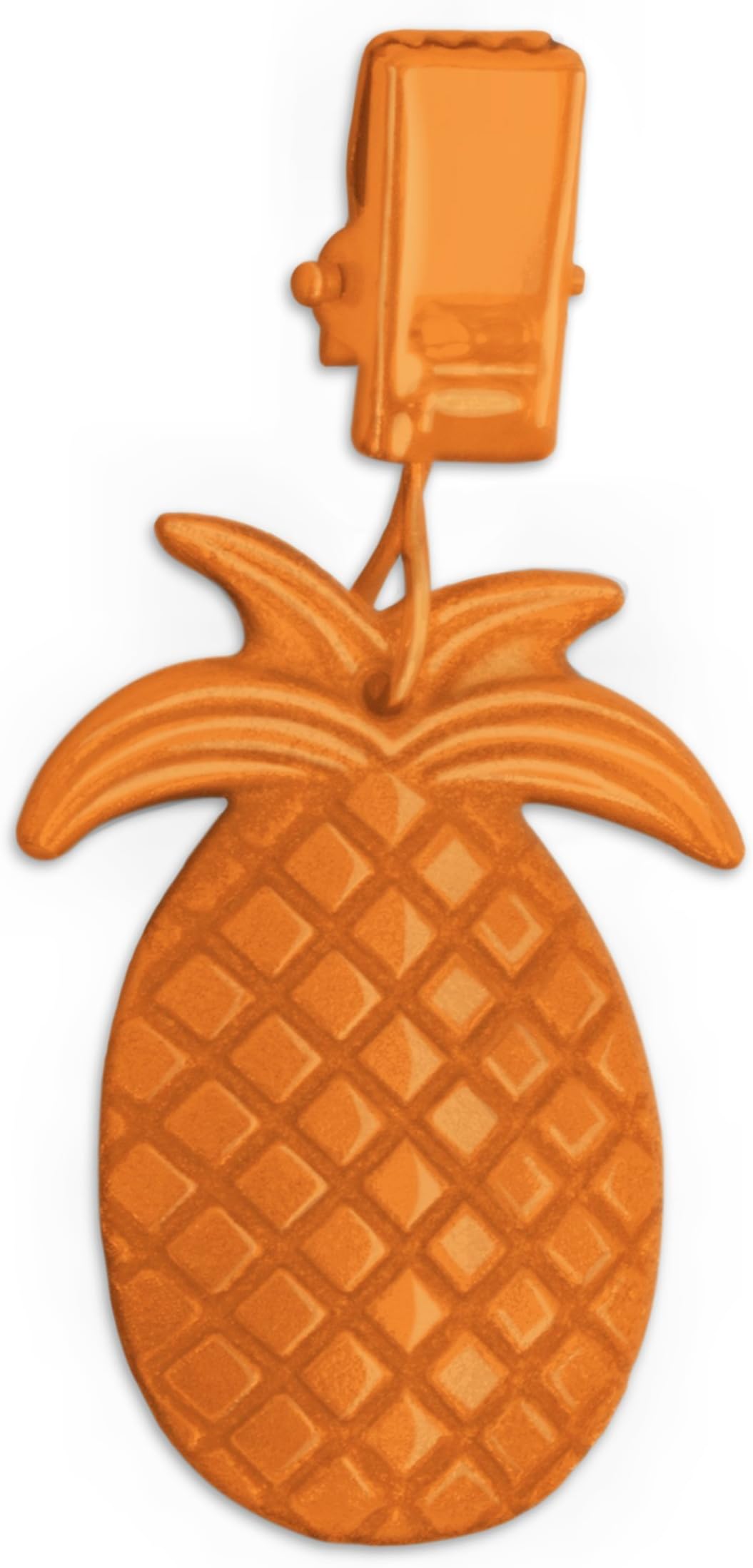 b. Boutique Set of 4 Tablecloth Clips - Daisy or Pineapple Tablecloth Weights for Outdoor Tablecloths with Iron with Spray Coating 1.5 High (Multiple Colors) (Pineapple, Orange)
