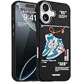 CHBSHENG Cool Design Phone Case for iPhone 16e Case for Boys Men Aesthetic Shockproof Basketball Sneaker Sports Designer Cases Compatible with iPhone 16e Blue