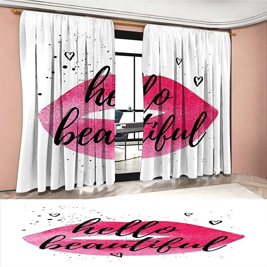 Pricetextile Hello Cortina De Ventana Con Texto En Inglés