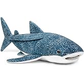 ZHONGXIN MADE Simulation Great Whale Shark Plush Toy - Realistic 20.5" Long Lifelike Blue Texture Whale Shark Stuffed Toys, Super Soft Ocean Sea Creatures Sharks Plush Toy Gift Collection for Kids