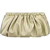 MOJISOLO Pleated Evening Bag Soft Vegan Leather Dressy Clutch Purse Formal Ruched Handbag for Women | Pleated, Soft, Dressy, Formal, Ruched