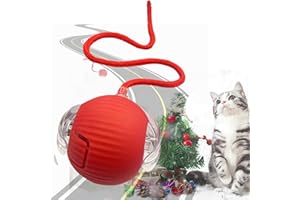 blueypet Automatic Interactive Rolling Cats Toys Ball for Indoor- Rechargeable Activate Cat Dog Pet Toy for Indoor, Self-Playing Automatic Moving Kitten Toys for Cats, Durable and Safe Material