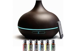 Large Capacity Essential Oil Diffuser,550ml Humidifier for Home Decor,7 Color LED Light with Waterless Auto-Off for Yoga Gym 