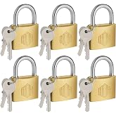 HOX Solid Brass Keyed Different Padlock with 1-9/16-Inch Wide Body | Brass Body &amp; Cylinder with Enhanced Corrosion Resistance, Ideal for Sheds, Fences, Lockers &amp; Hasp Latches