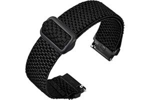 ANNEFIT Stretchy Nylon Watch Band for Men Women, Adjustable Elastic Watch Straps with Quick Release, Replacement Wristband 16mm 17mm 18mm 19mm 20mm 22mm 24mm