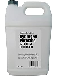 Blubonic Industries Food Grade Hydrogen Peroxide 35% Reduced to 12% for Amazon H2o2 (128 fl oz Gallon)