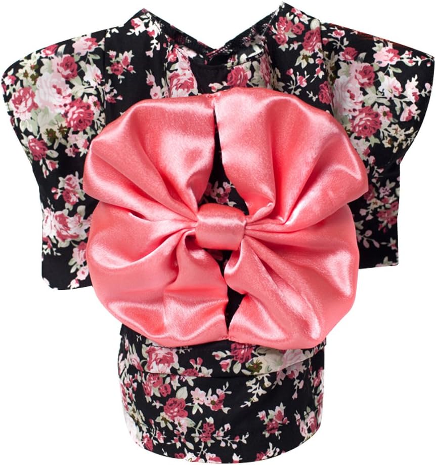 Wukong Multi-Size Spring and Summer Pet Dog Clothes Teddy Hiromi Floral Kimono Dress