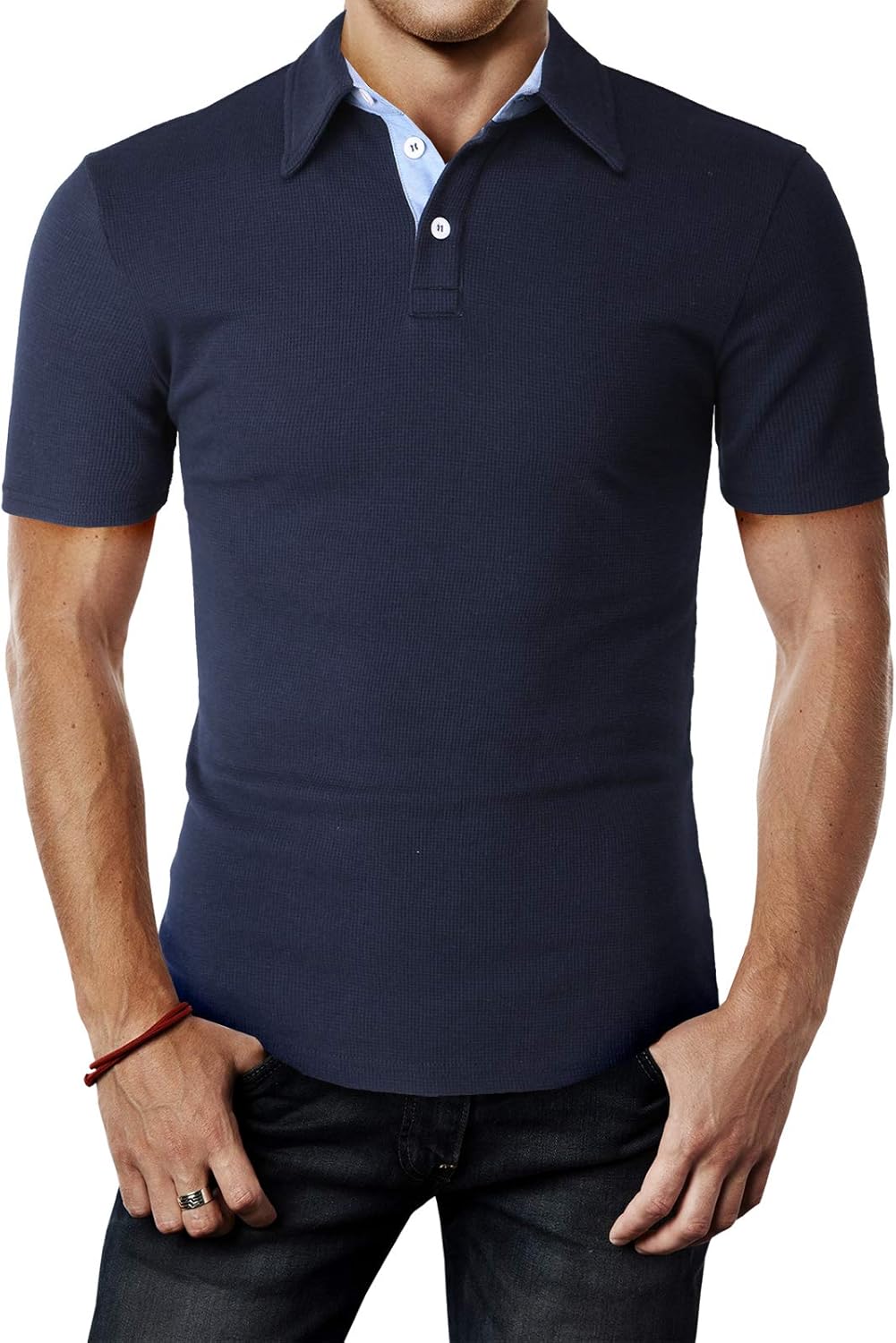 H2H Mens Casual Slim Fit Henley Shirts Short Sleeve Waffle Fabric at  Men’s Clothing store
