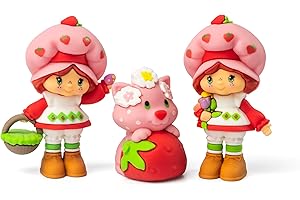 The Loyal Subjects Strawberry Shortcake 3-Pack Sweet Scented Easter Spring Season 2.5-inch Cheebee Collectible Figure Set with Strawberry Shortcake & Custard