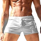 TONLEN Mens Swimwear Short Swim Trunks with Zipper Pocket