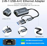 Clomnpe USB C to Ethernet Adapter 2.5G RJ45 USB 3.0 Type-C LAN view 3