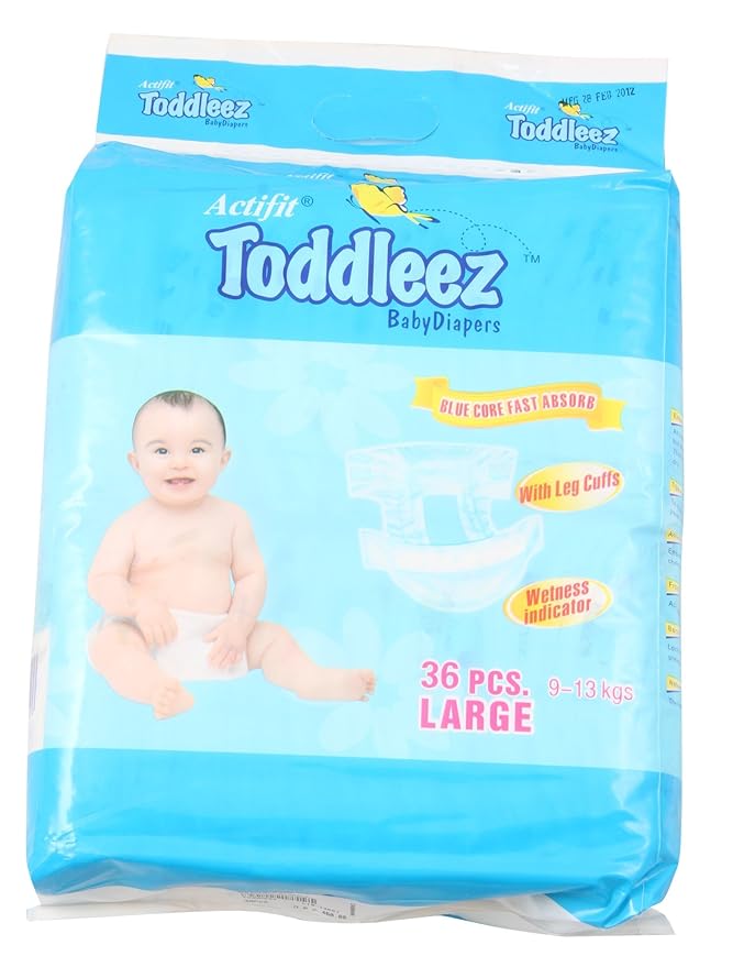 Buy Toddleez Baby Diapers Size Large, 36 Pcs L(913KG), 36Pcs Online