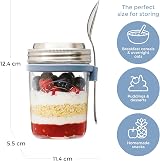 Kilner 0.35 L Breakfast Jar Set with Stainless Spoon Measuring Lid view 4