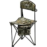 PORTAL Extra Large Quick Folding Tripod Stool with Backrest Fishing Camping Chair with Carry Strap