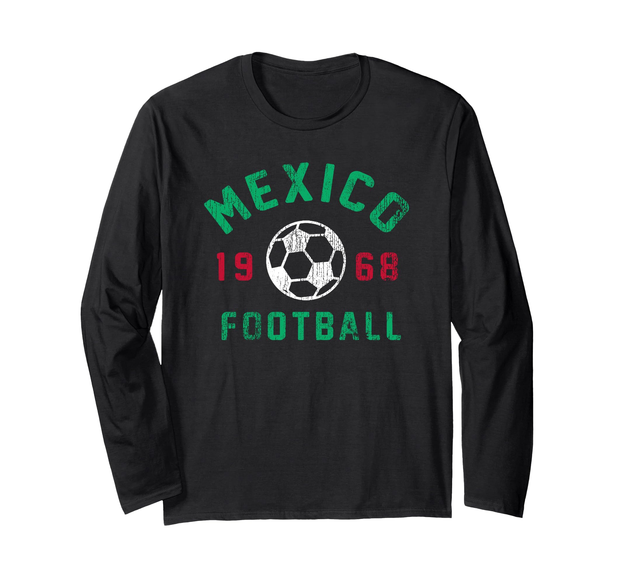 Mexico Football 1968 Center Icon Long Sleeve T-Shirt