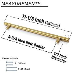 Probrico 10 Pack|Cabinet Pulls 8-4/5 Inch Hole