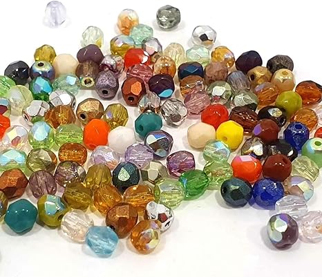 120x Preciosa Bohmische Kristallperlen 4mm Bunte Mix Set Kugeln Facettiert Tschechische Perlen Glasschliffperlen Glasperlen Druckperlen Amazon De Kuche Haushalt
