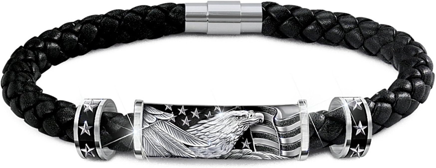 Bradford Exchange Stainless Steel StarSpangled Banner Men