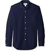 Amazon Essentials Men's Regular-Fit Long-Sleeve Casual Poplin Shirt, Button Front, Business Casual, Collared