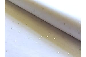 InsideMyNest Sparkly Glitter Gemstones Tissue Paper (30x20 inches) (Silver Glitter on White)