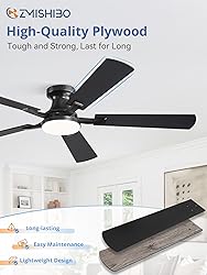 ZMISHIBO 60 Inch Ceiling Fan with Light, App&Remote