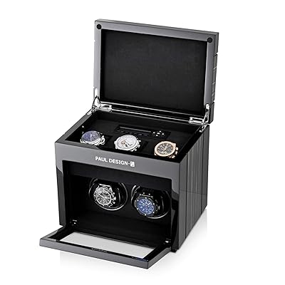 Dual Watch Winder and Storage with LED Backlight and Bahrain