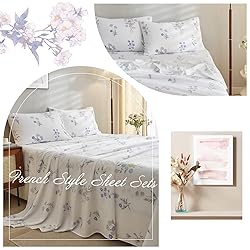 VClife Floral Sheet Sets 4 Piece California King