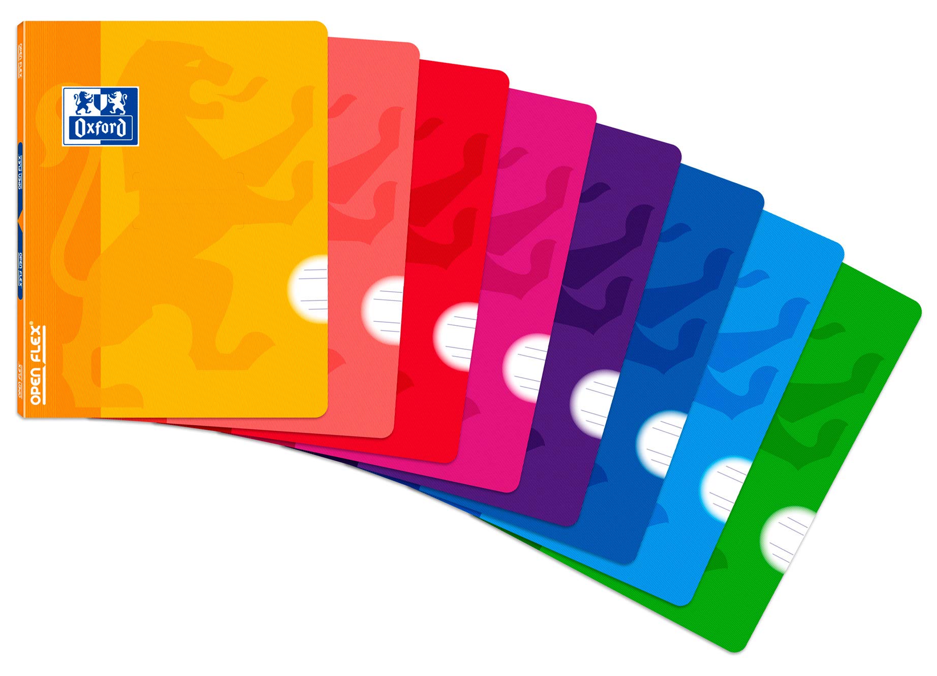 OXFORD OPENFLEX Stapled notebook, A5+, Guideline 3.5 with Margin, 48 Sheets, 90 g/m2, Assorted colors
