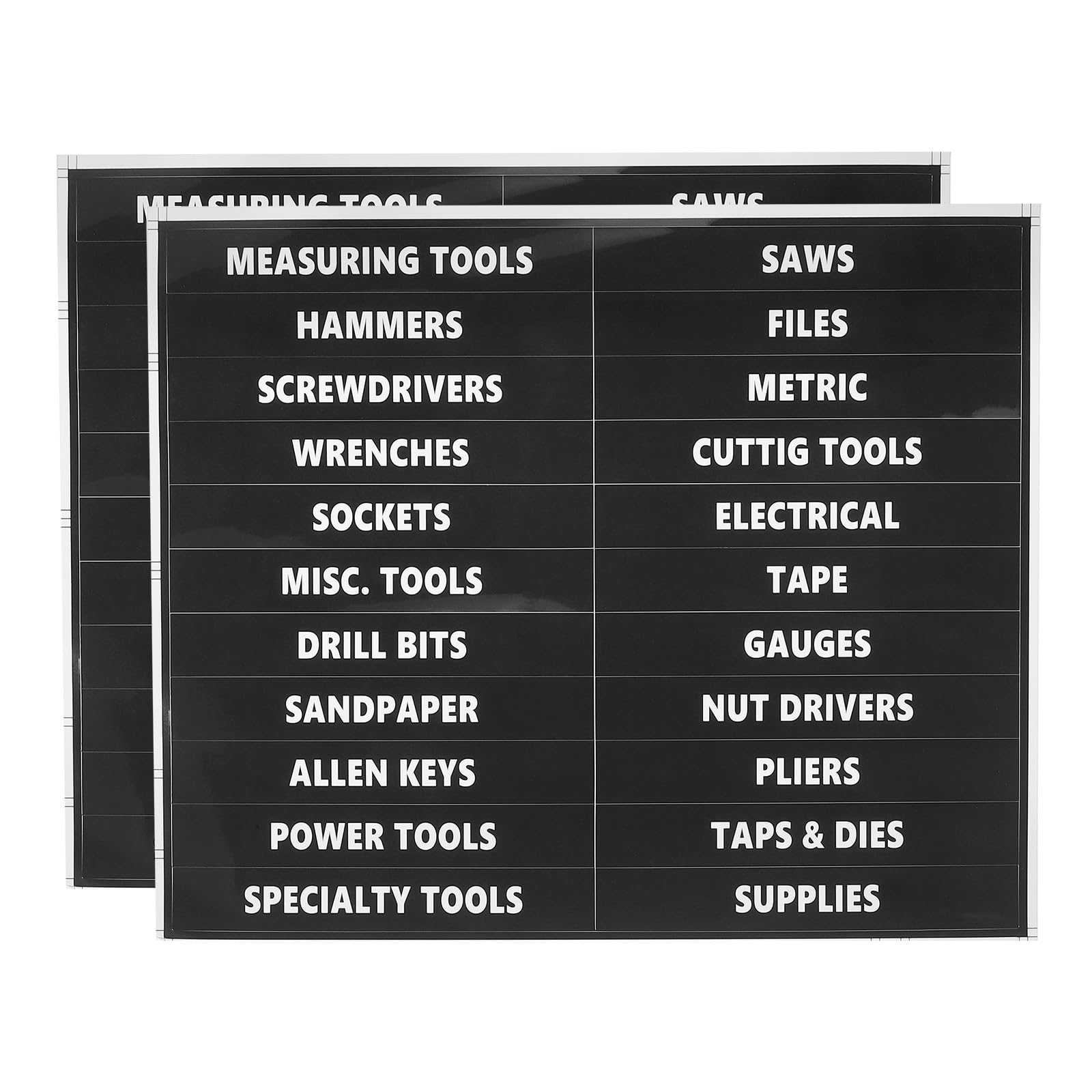 PATIKIL Tool Box Label Sticker, 2Pack Machine Organizer Decal Waterproof Tool Box Stickers for Home Industry