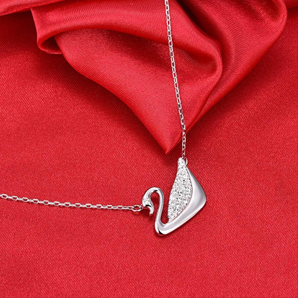 nice cheng White Swan Necklace Women Fashion White Swan Bracelet Clavicle Chain Accessories
