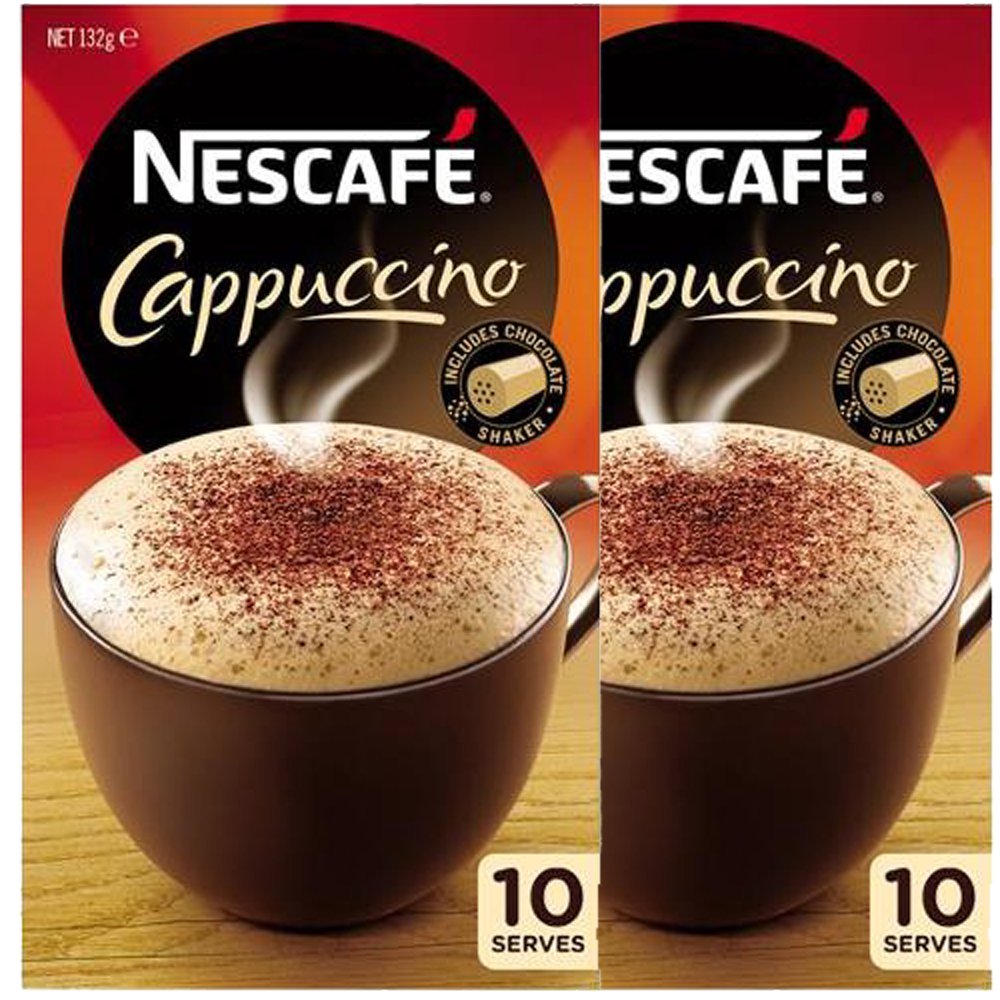 Nescafe Cappuccino Sachets 10 Serves ( Pack 2 x 10 Packets ) 132gm x 2