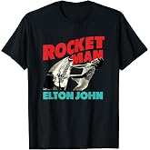 Official Elton John x Rocketman Piano Black T-Shirt