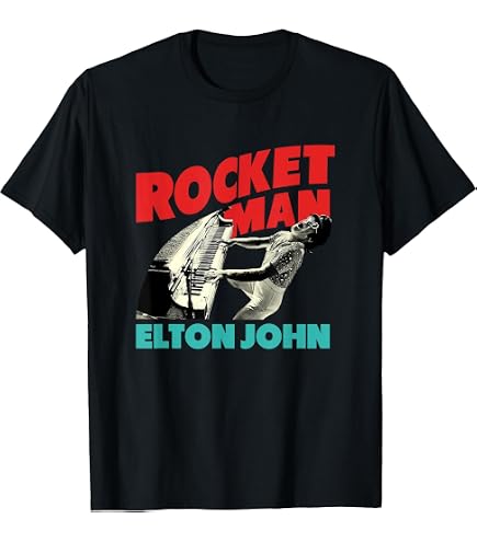 Amazon.com: Elton John Official Vintage Tour Logo T-Shirt