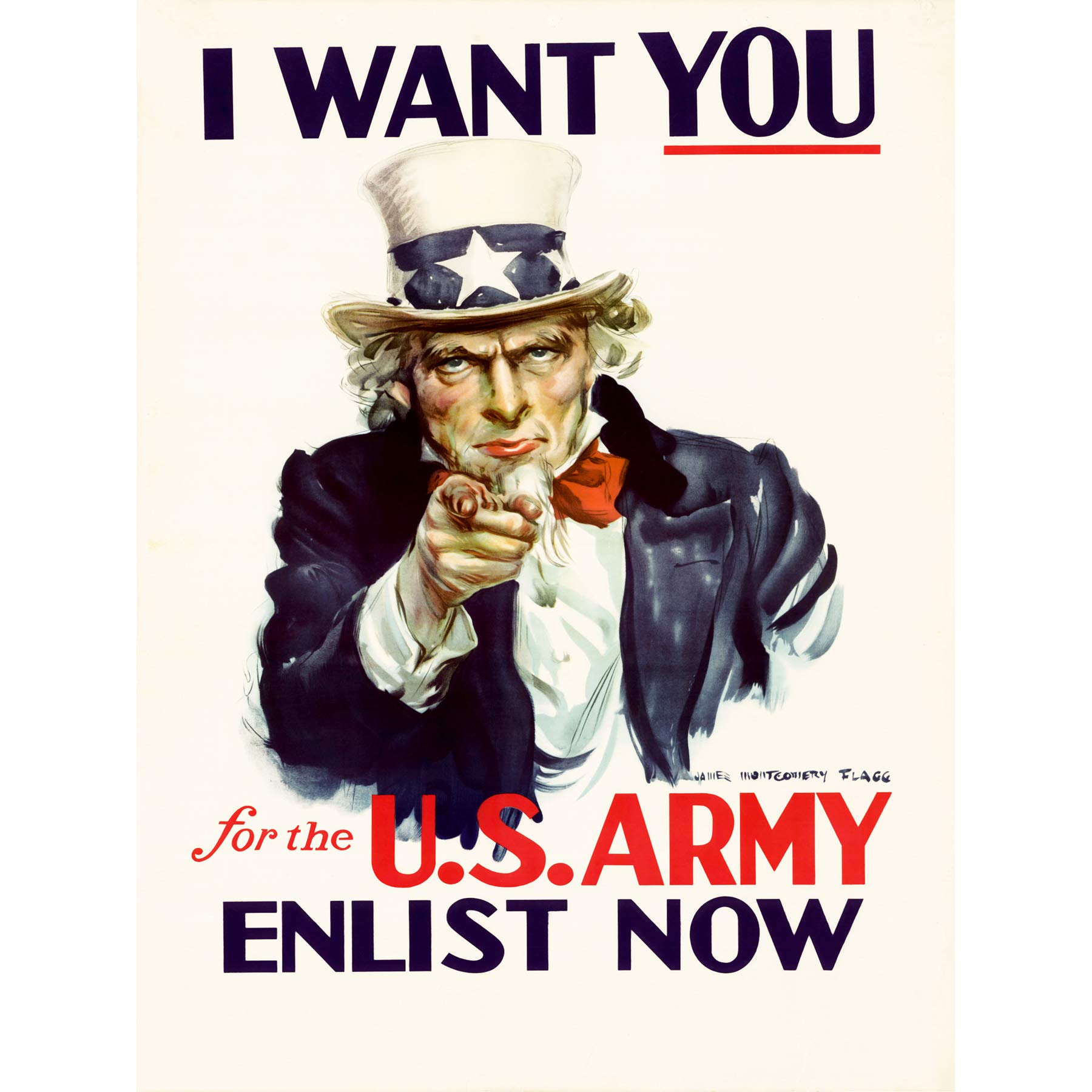 Wee Blue Coo Uncle Sam Recruitment Us Army I Want You Stars Stripes Canvas Print