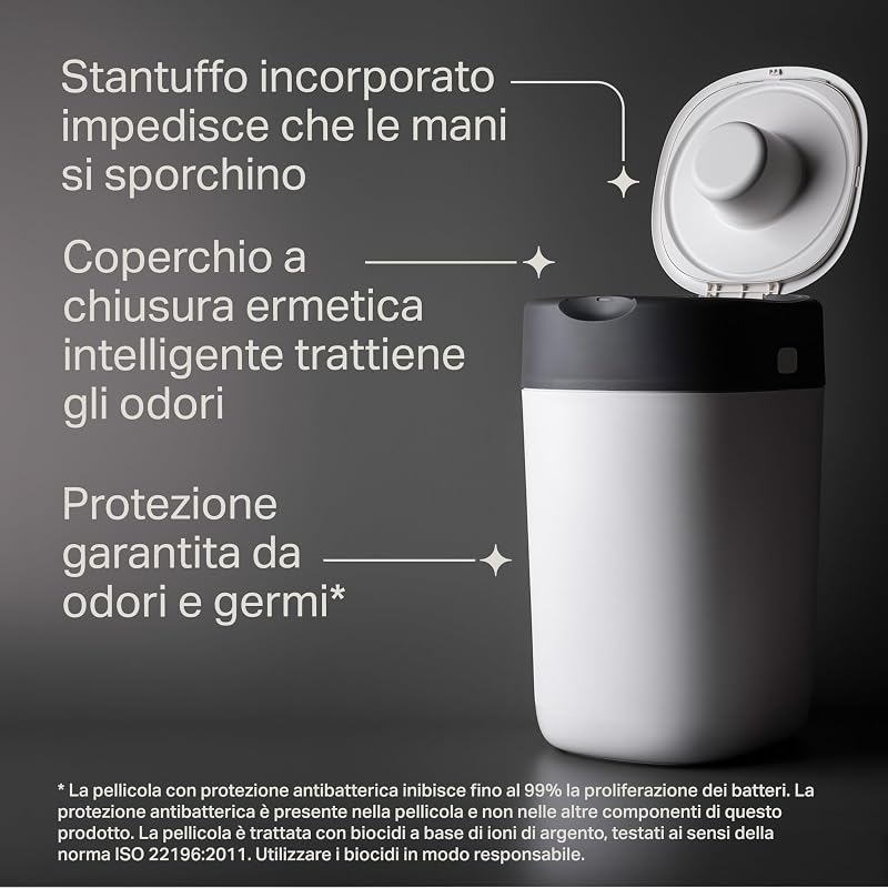 Mangiapannolini Twist & Click, Confezione Esclusiva con 2 Ricariche (1 Precaricata, 1 di Riserva), Protezione Assicurata Contro Germi e Cattivi Odori, La Confezione Può Variare