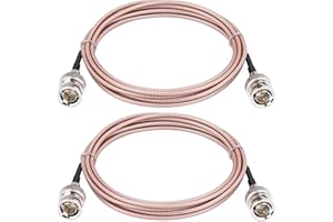 CAPChang 6FT SDI Cable 2-Pack RG179 Coaxial HD BNC Male 75 Ohm Video Cable for Camera/HD Camcorder/Video Recorder/BMCC/HDMI Extender - 3G-SDI & 4K Support