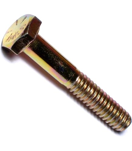 Grade 8 Coarse Hex Cap Screws – 1/4-20 X 2-1/2-Inch, Yellow Zinc, 50-Piece