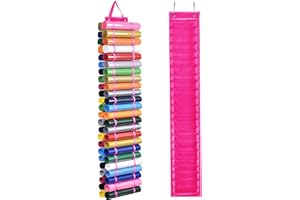 RZMAYIS Vinyl Storage Rack, Vinyl Organizers Holder Holds up to 48 Rolls, Wall-Mount Vinyl Holder Bag for Craft Room Organizers and Storage (Rose-Red)