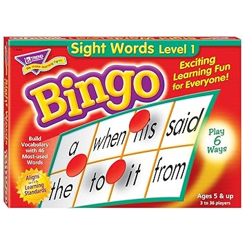 Trend Young Learner Bingo Game, Sightwords (T6064)