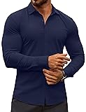 COOFANDY Men's Muscle Fit Dress Shirts Big and Tall