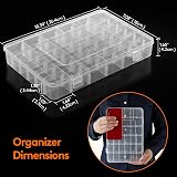 Lifewit 36 Grids Organiser Storage Box Bead Jewelry Craft Tackle Box 26cm 4 Pack view 2