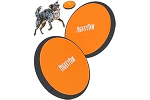 Mighty Paw Dog Frisbee - 2 Pack Fetch Toy - 10.5 Inch Lightweight Disc - Easy to Throw - Soft Catch Frisbee - Suitable for Sm