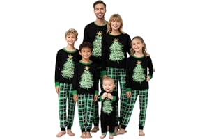 Awoscut Family Christmas Pajamas Matching Pajamas for Family, Xmas PJs Sets Holiday Sleepwear